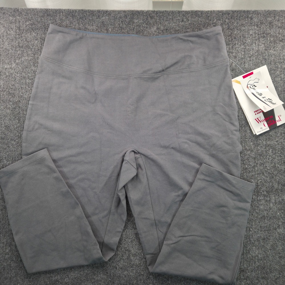 Women with Control Gray Smooth & Sleek Shape Enhancing Leggings LP New